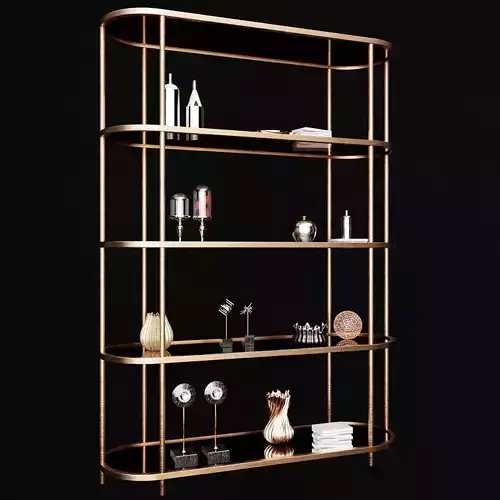 Shelf 3D model gold
