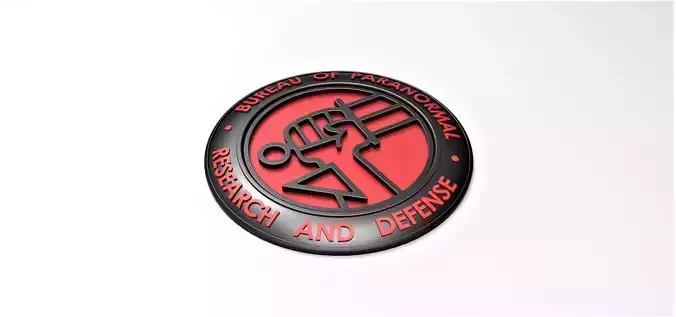 3D printable Hellboy badge 3D print model