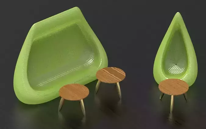 futuristic furniture cafe