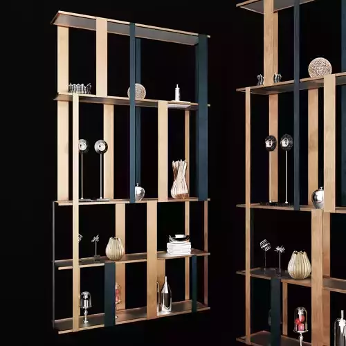 Shelf 3D model bookcase with shelves