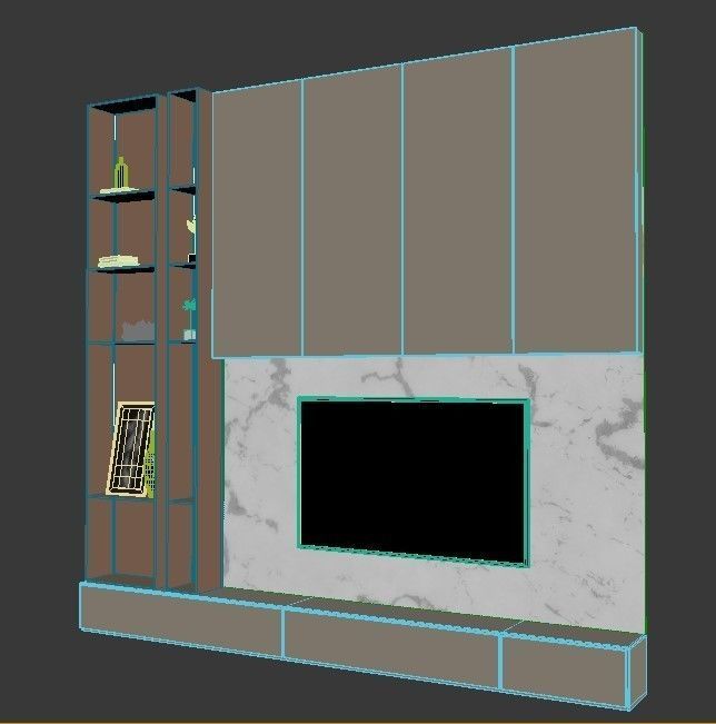 TV Stand 3D model_4