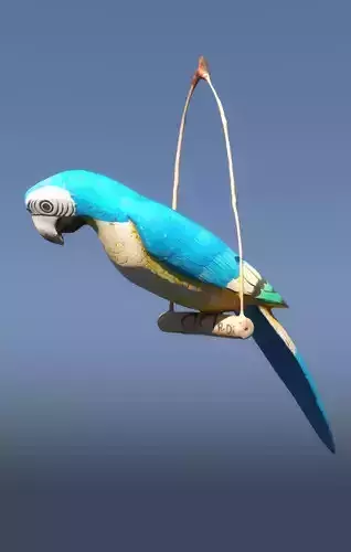 Vintage wooden parrot Gobi