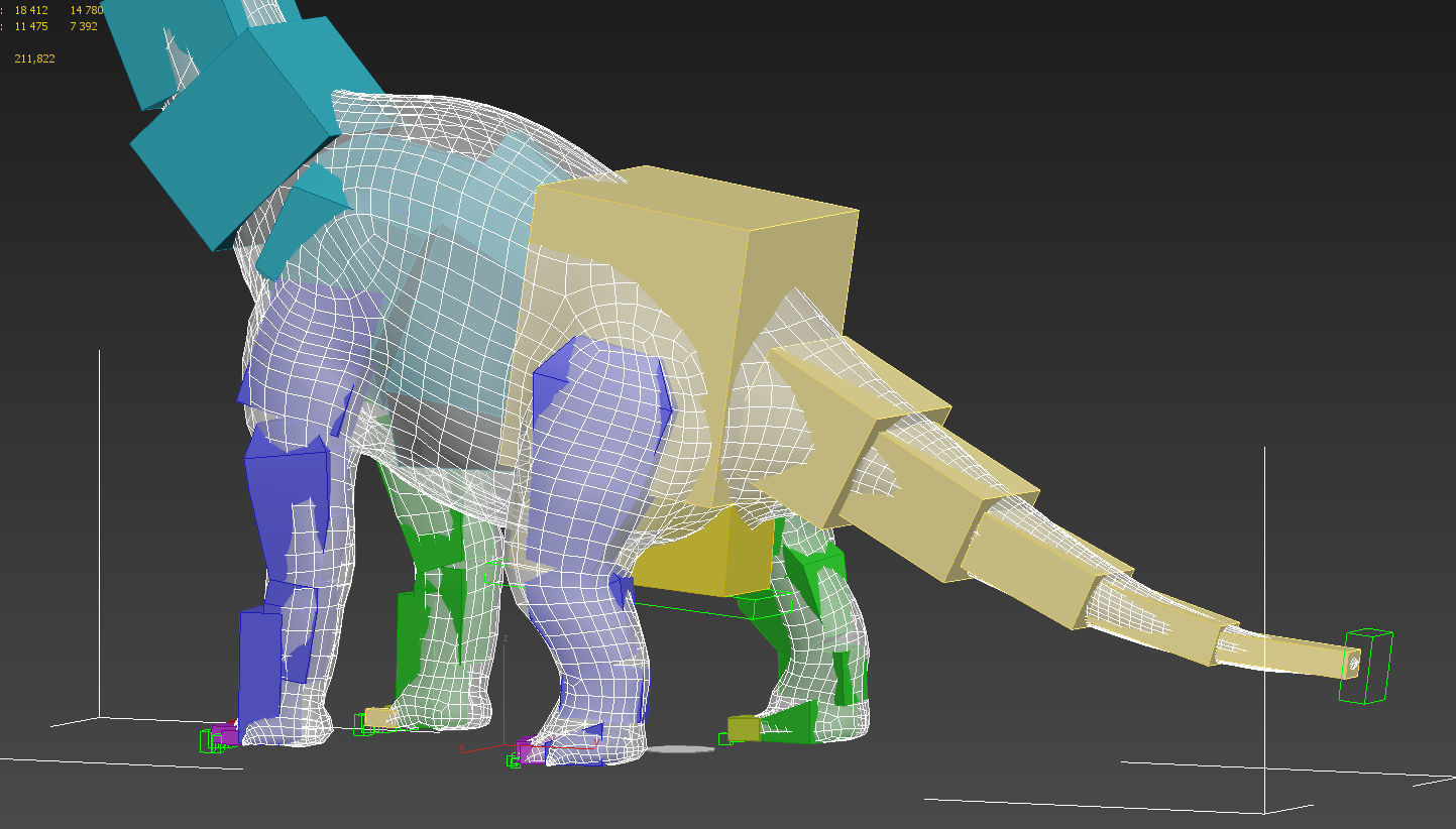 Brachiosaurus-Animated dinosaur Low-poly 3D model_6