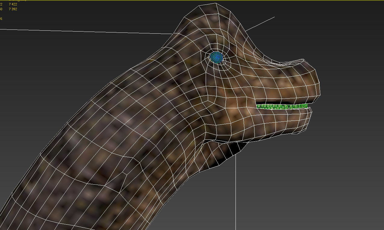 Brachiosaurus-Animated dinosaur Low-poly 3D model_9
