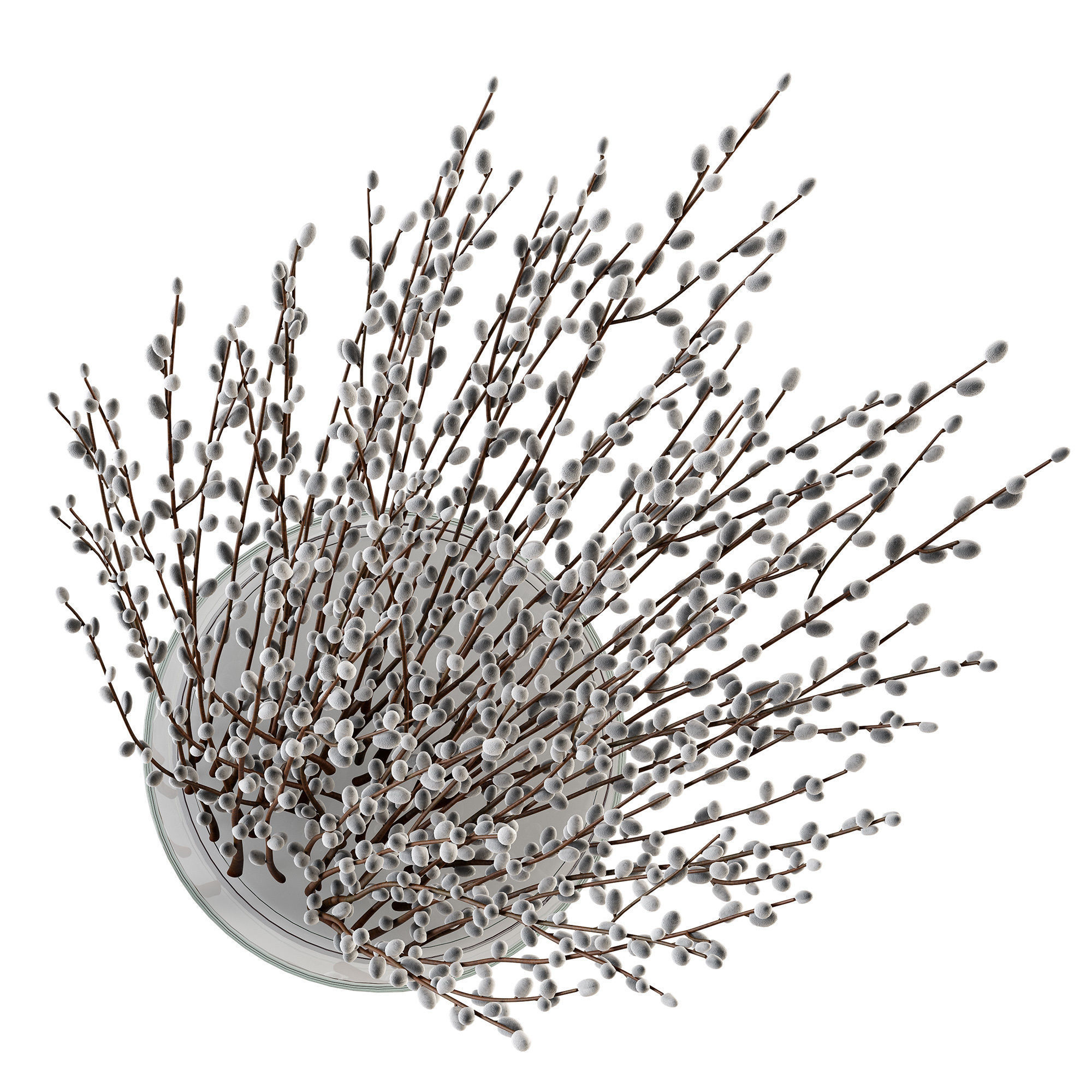 Branches in a vase 006 3D model_9