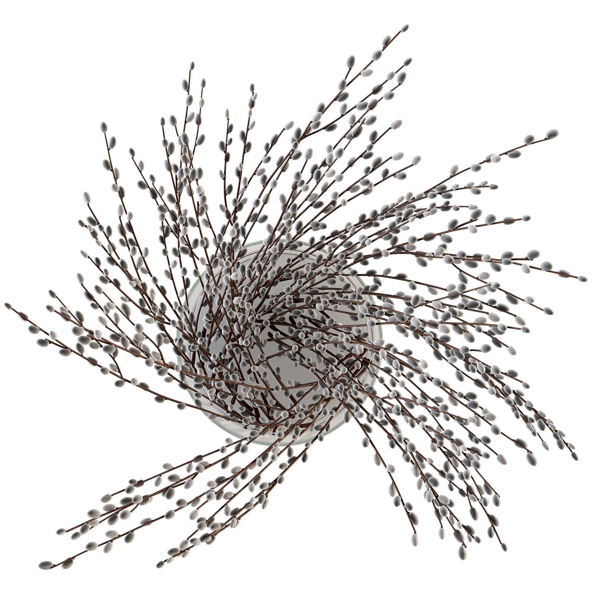 Branches in a vase 006 3D model_5