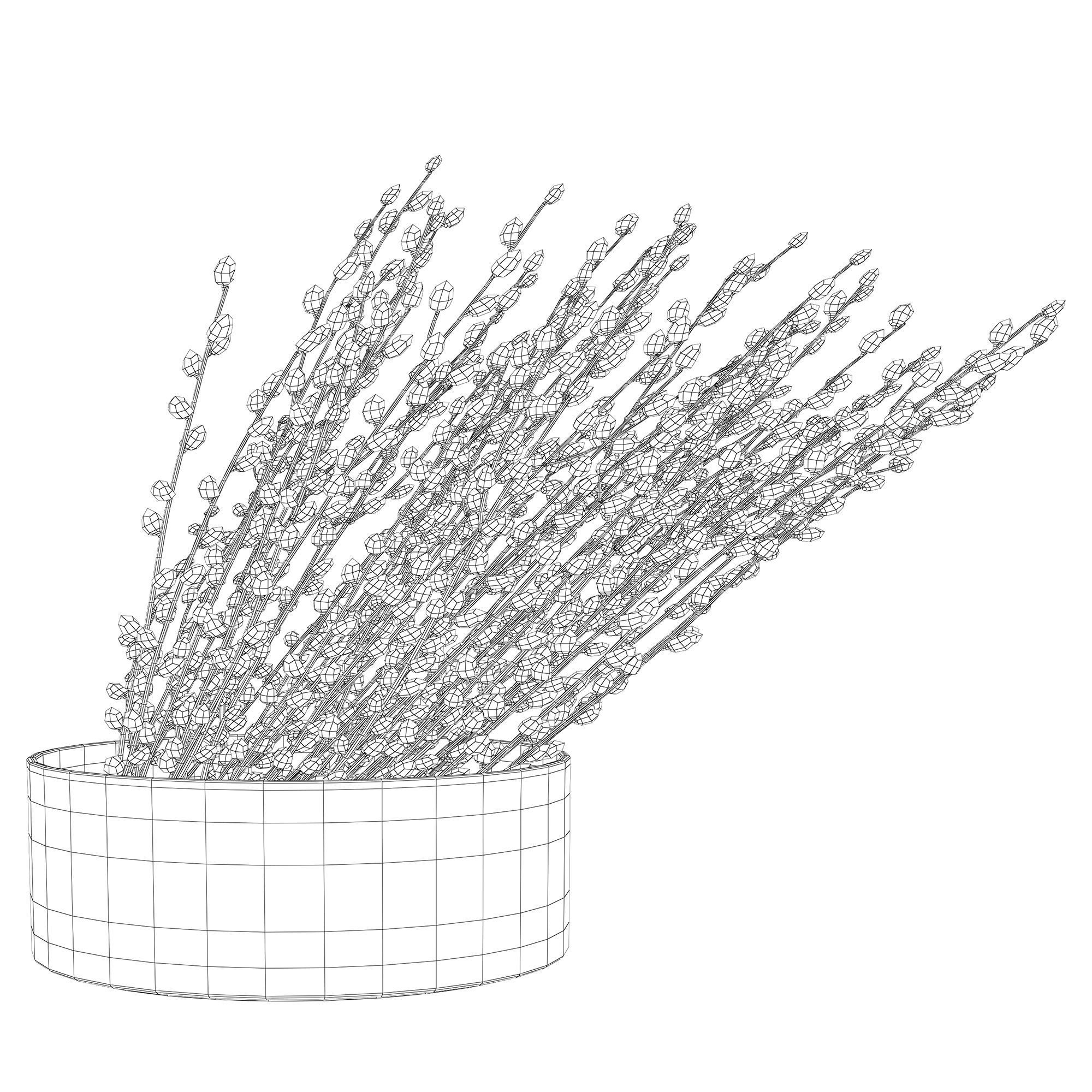 Branches in a vase 006 3D model_15