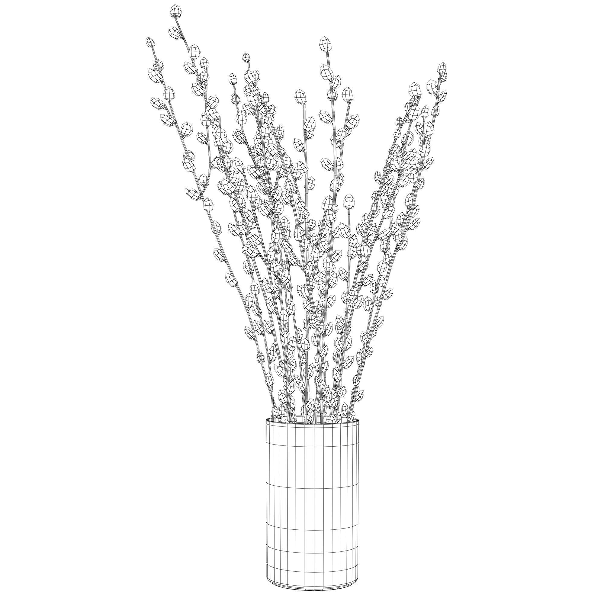 Branches in a vase 006 3D model_13