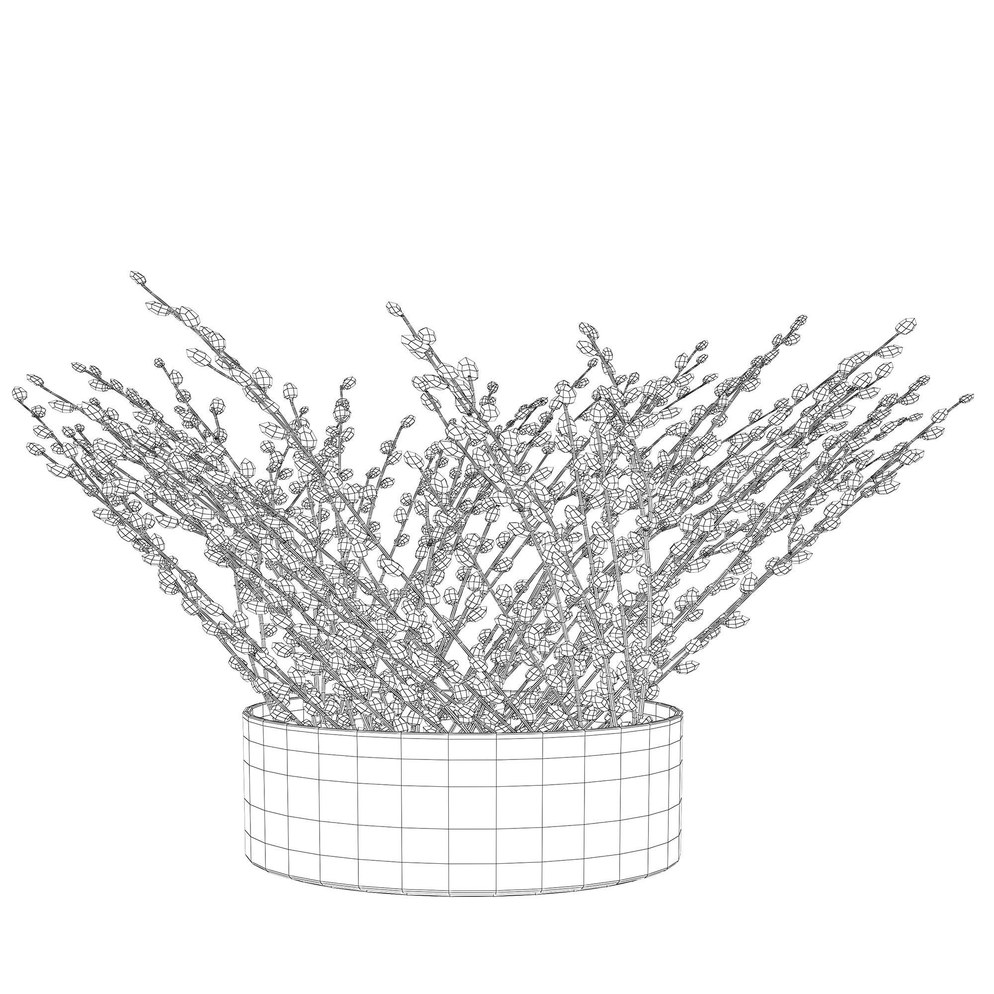 Branches in a vase 006 3D model_14
