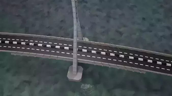 Suspension bridge high detail 