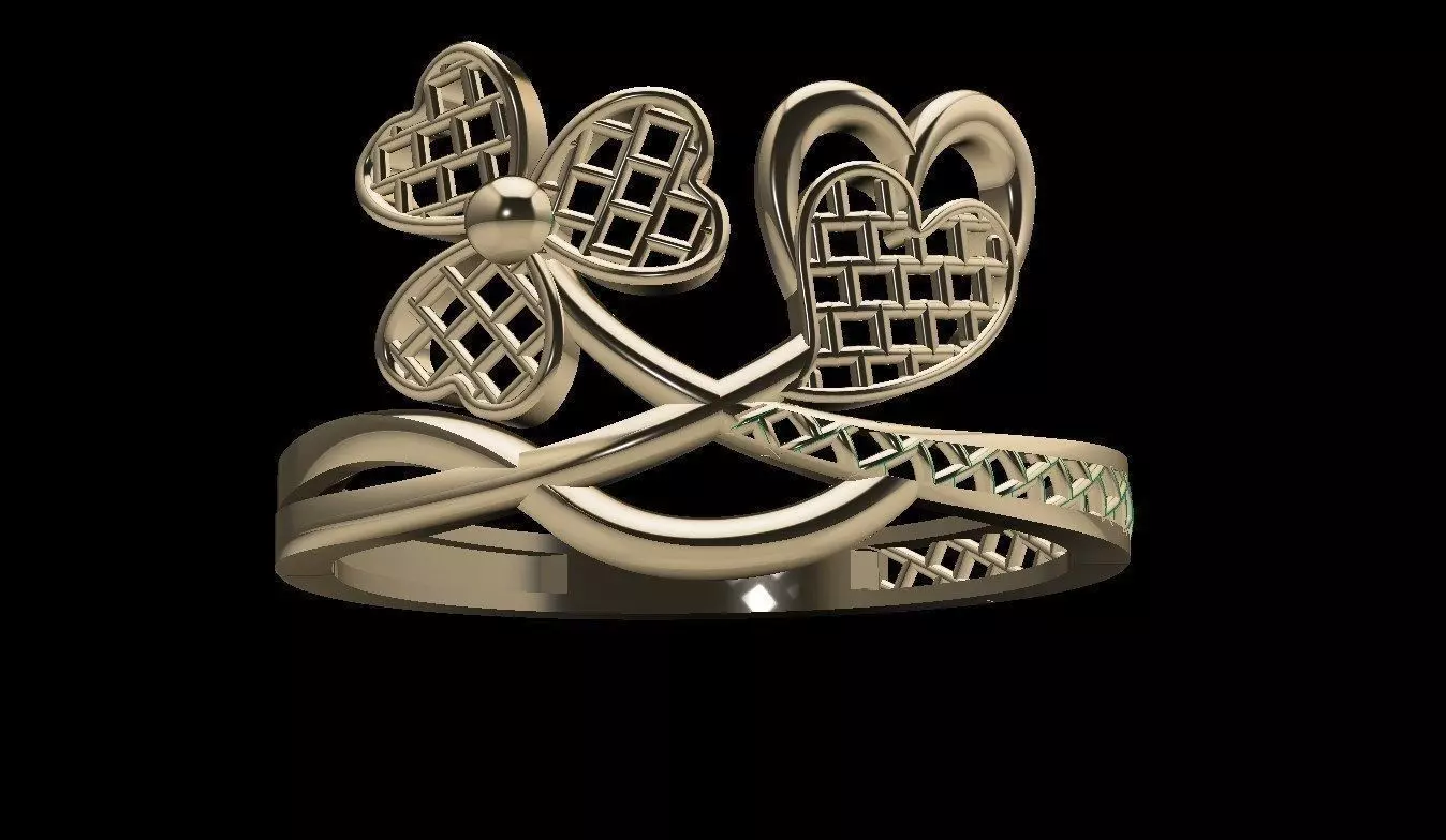 HALF RING RHINO DESIGN  3D print model_0