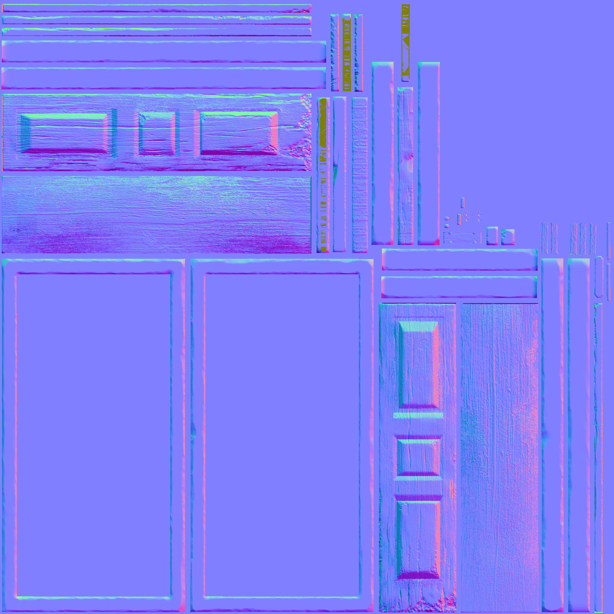 old wooden gate  3D model_5