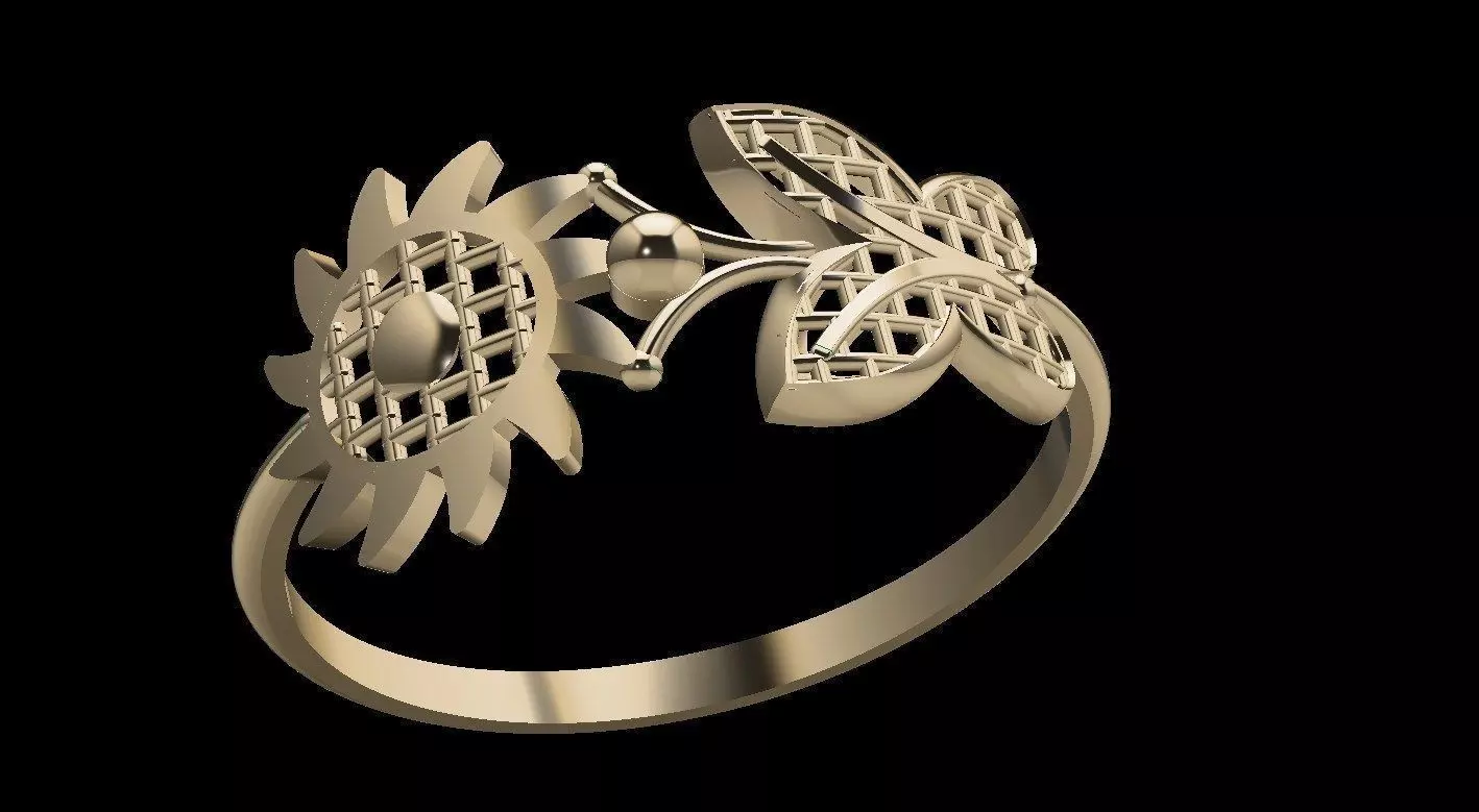 HALF RING RHINO DESIGN 3D print model
