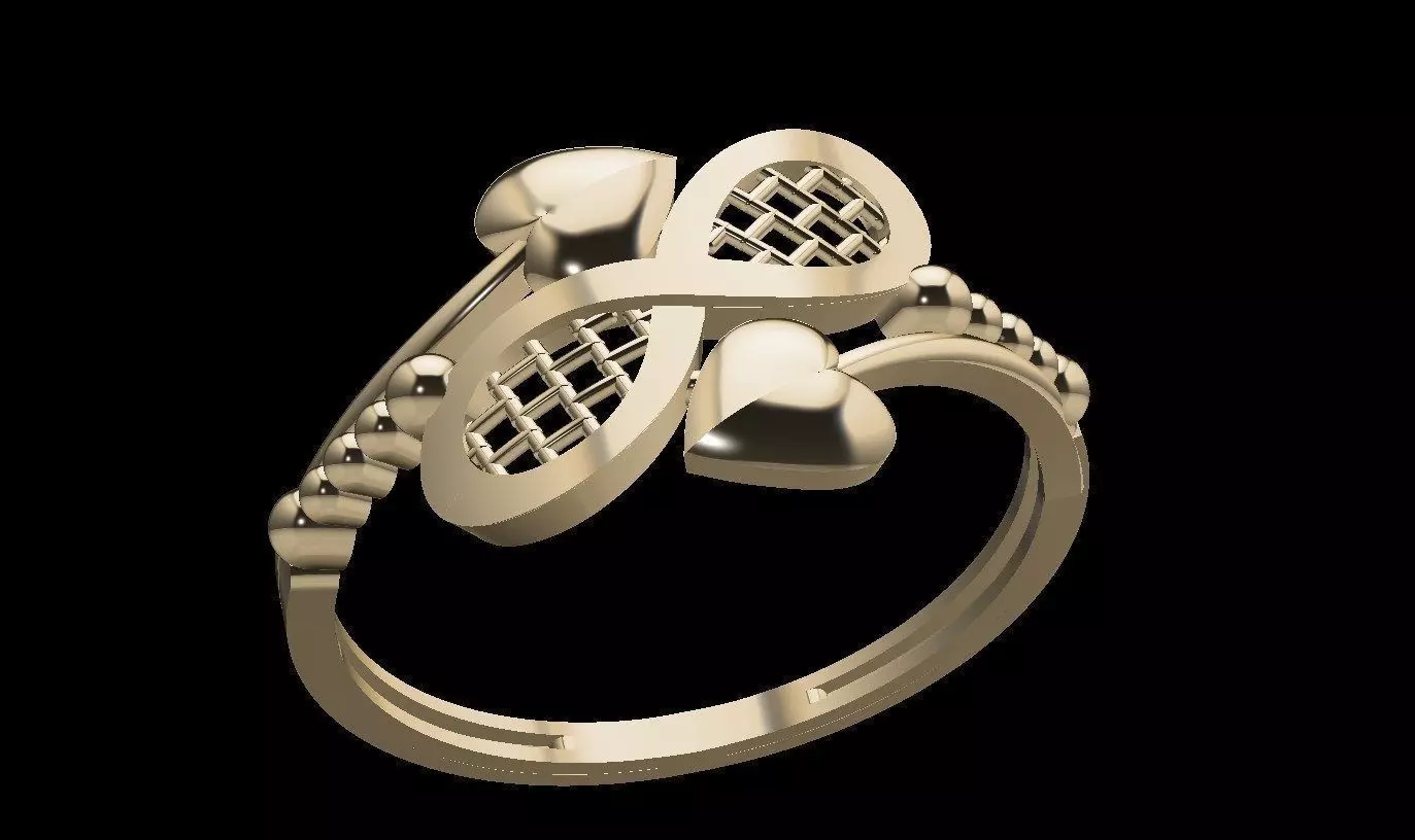 HALF RING RHINO DESIGN 3D print model_0
