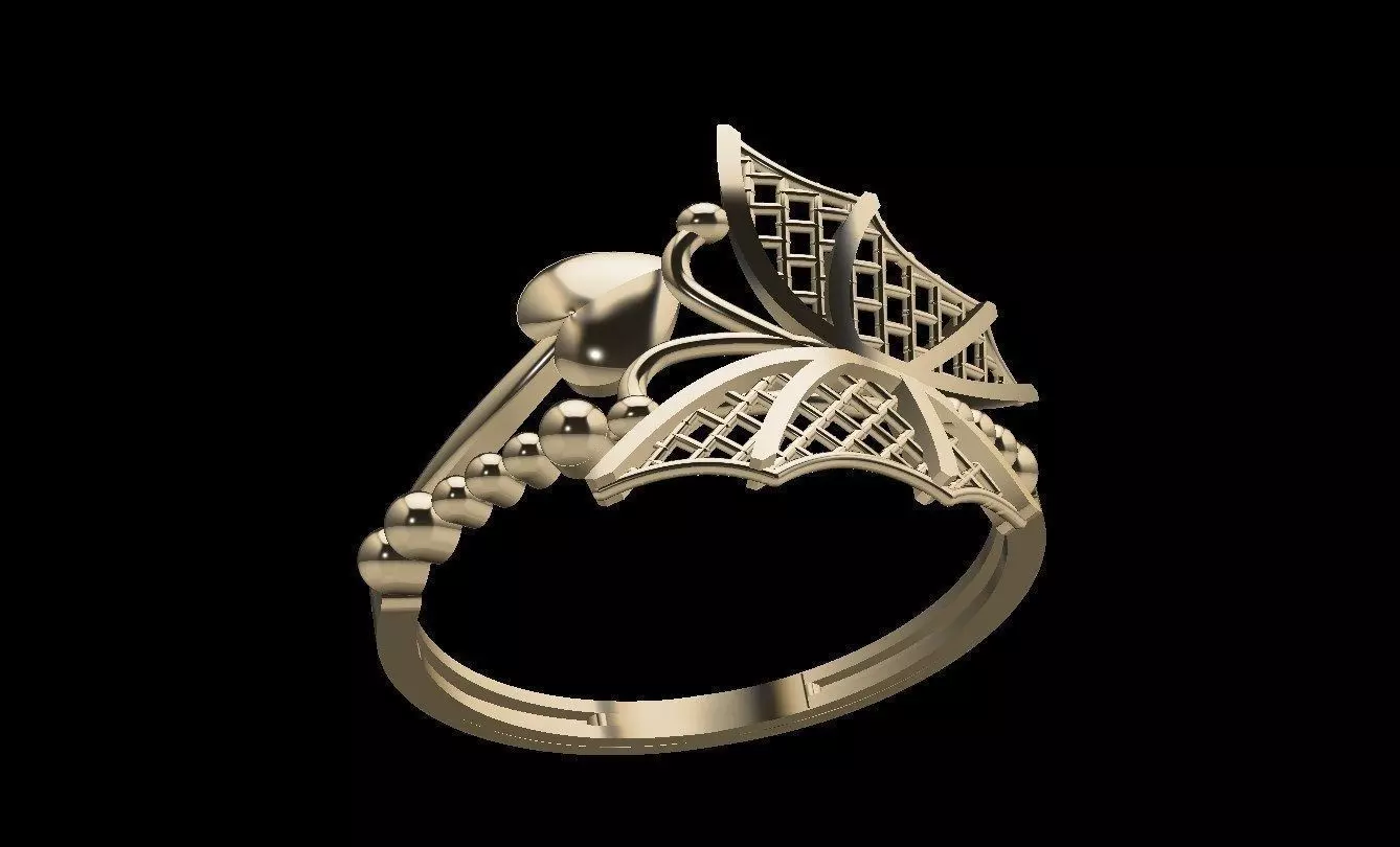 HALF RING RHINO DESIGN 3D print model_0