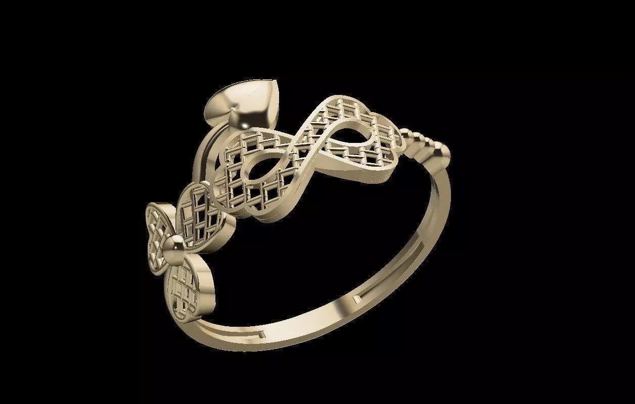 HALF RING RHINO DESIGN 3D print model_0