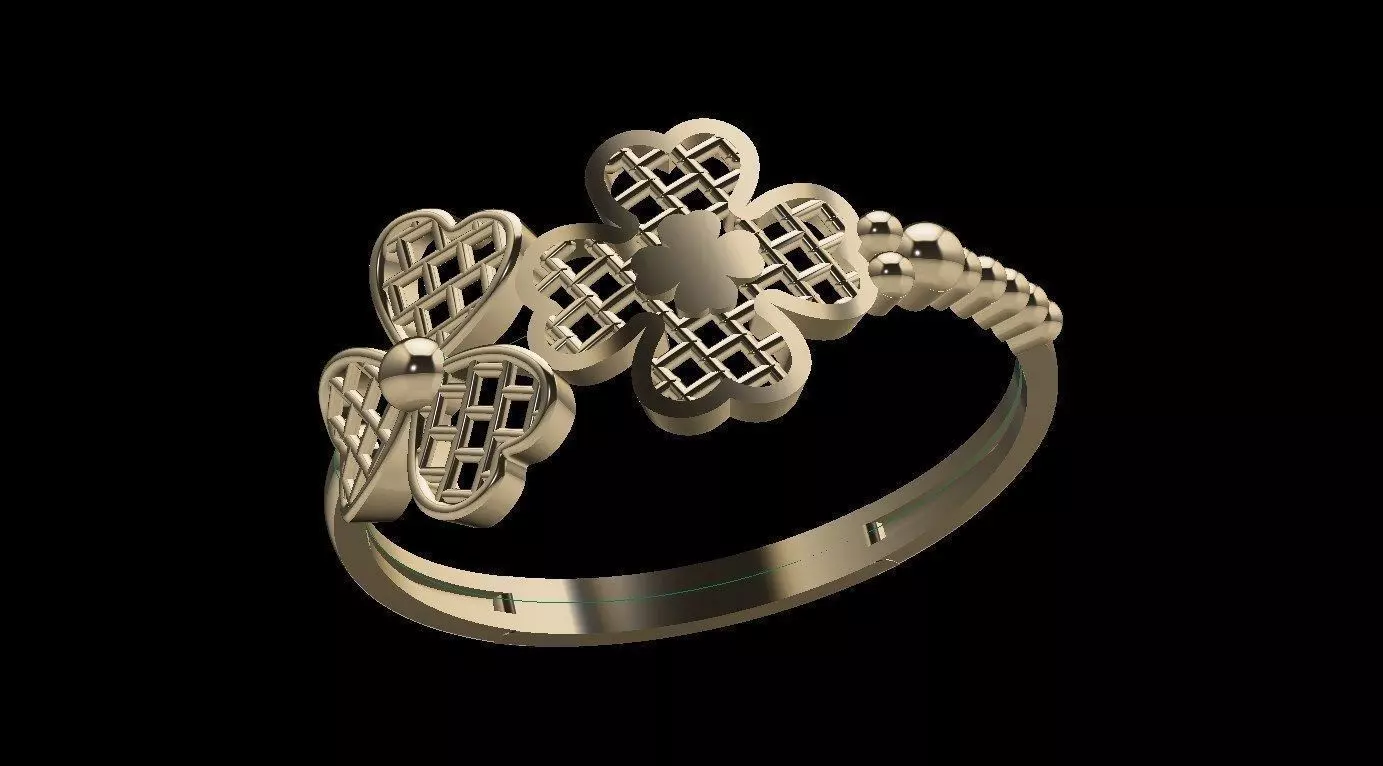 HALF RING RHINO DESIGN 3D print model_0