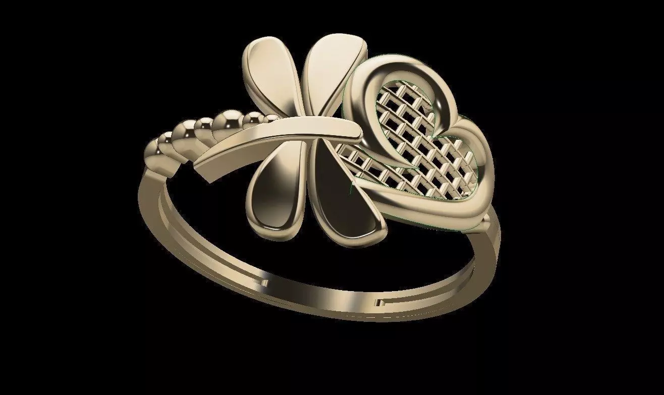 HALF RING RHINO DESIGN 3D print model_0