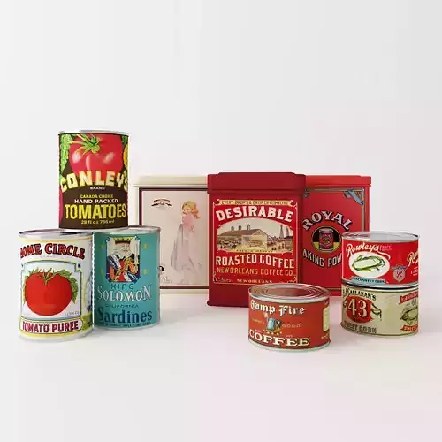 Vintage Metal Kitchen Can