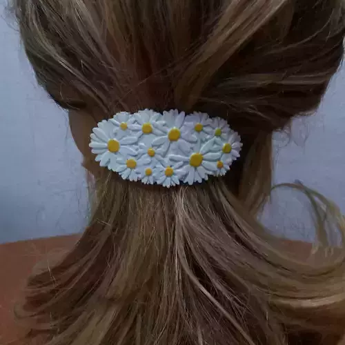 Hair Barrete with Daisies 60-76