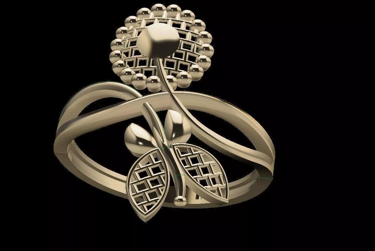 HALF RING RHINO DESIGN 3D print model_0