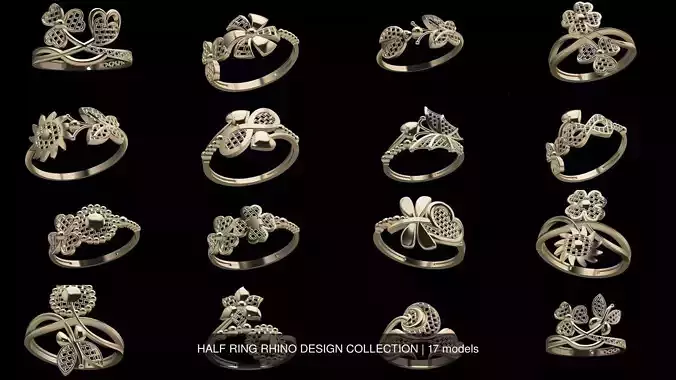 HALF RING RHINO DESIGN COLLECTION