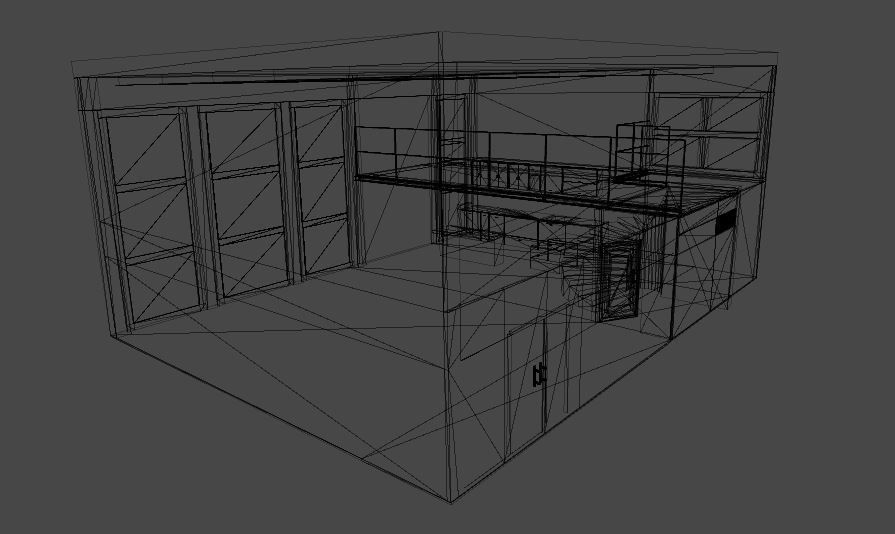 Modern Loft 3D Model Free low-poly 3D model_2