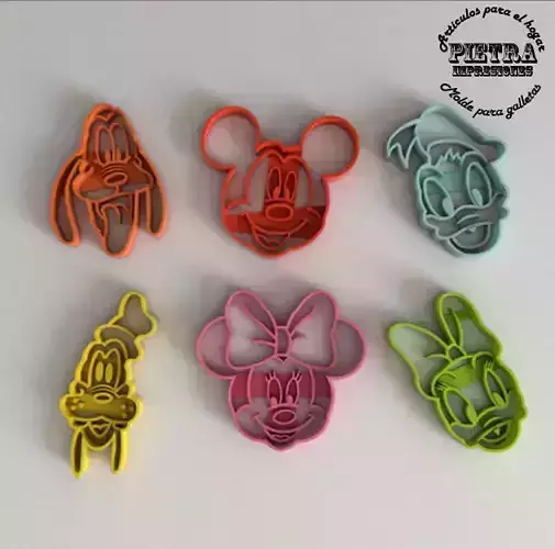 MOLDE CORTANTE PARA GALLETAS FONDANT MICKY MOUSE DISNEY 3D print model