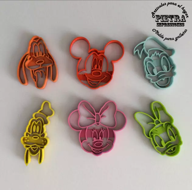 MOLDE CORTANTE PARA GALLETAS FONDANT MICKY MOUSE DISNEY 3D print model