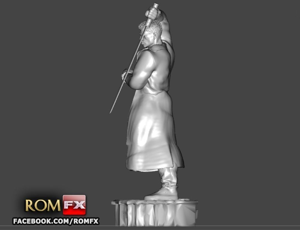 Blade Vampire Hunter - 3D Printable Figure 3D print model_2