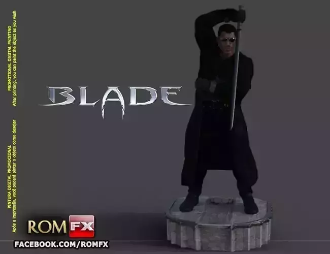 Blade Vampire Hunter - 3D Printable Figure 3D print model