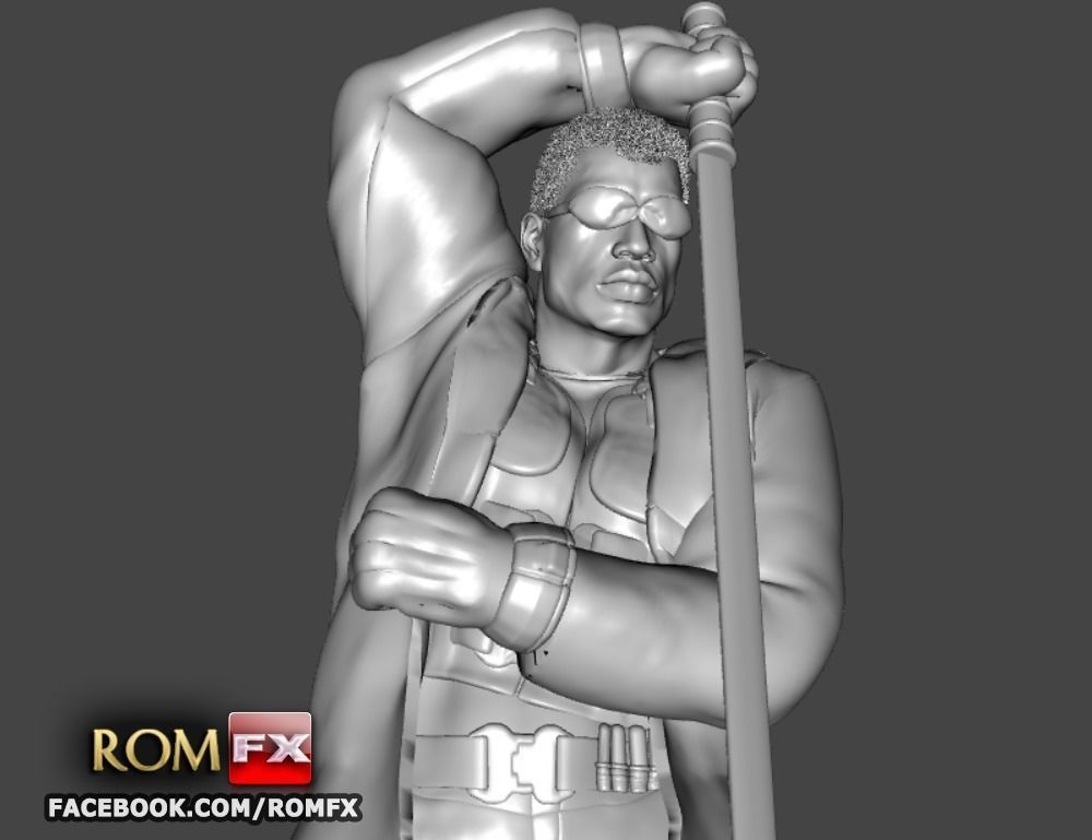 Blade Vampire Hunter - 3D Printable Figure 3D print model_6