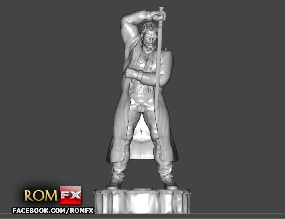 Blade Vampire Hunter - 3D Printable Figure 3D print model_1