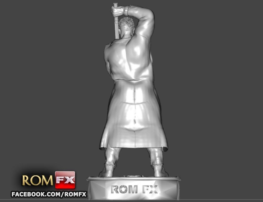 Blade Vampire Hunter - 3D Printable Figure 3D print model_4