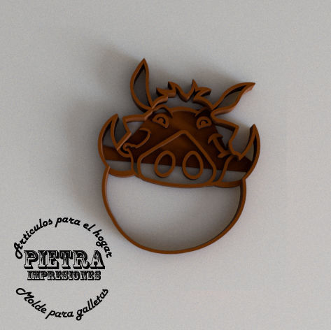 MOLDE CORTANTE PARA GALLETAS FONDANT EL REY LEON 3D print model_5