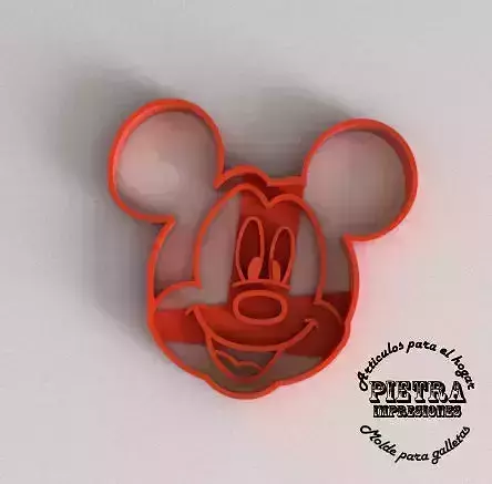 MOLDE CORTANTE PARA GALLETAS FONDANT MICKY MOUSE DISNEY 3D print model
