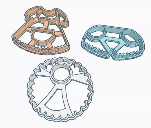  Baby clothes Cookie Cutter Set 3D print model_0