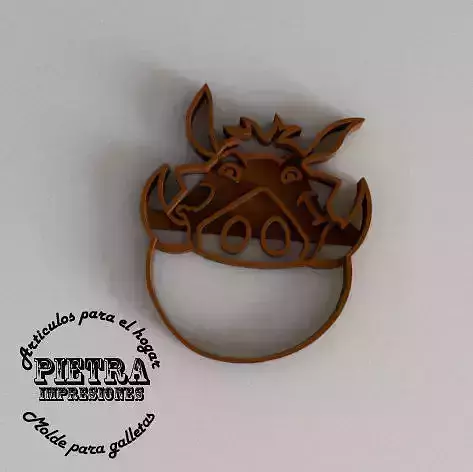 PUMBA MOLDE CORTANTE PARA GALLETAS FONDANT EL REY LEON 3D print model