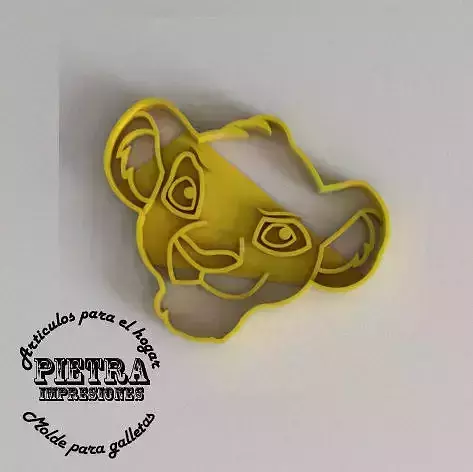 SIMBA MOLDE CORTANTE PARA GALLETAS FONDANT EL REY LEON  3D print model