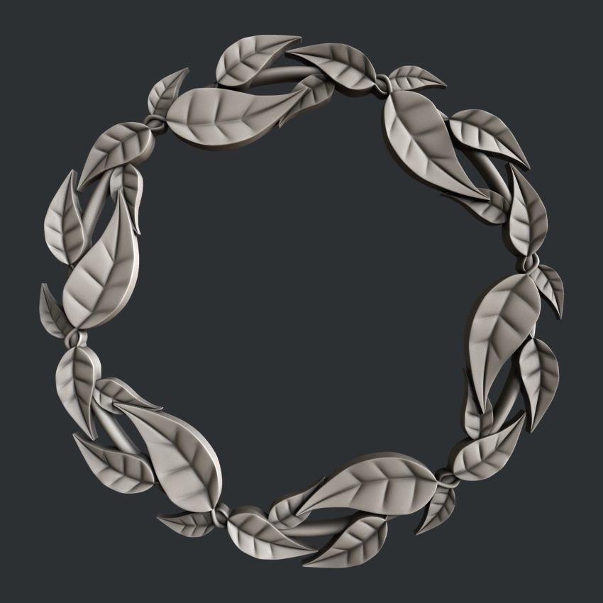 3d STL models for CNC router foliage 3D model_2