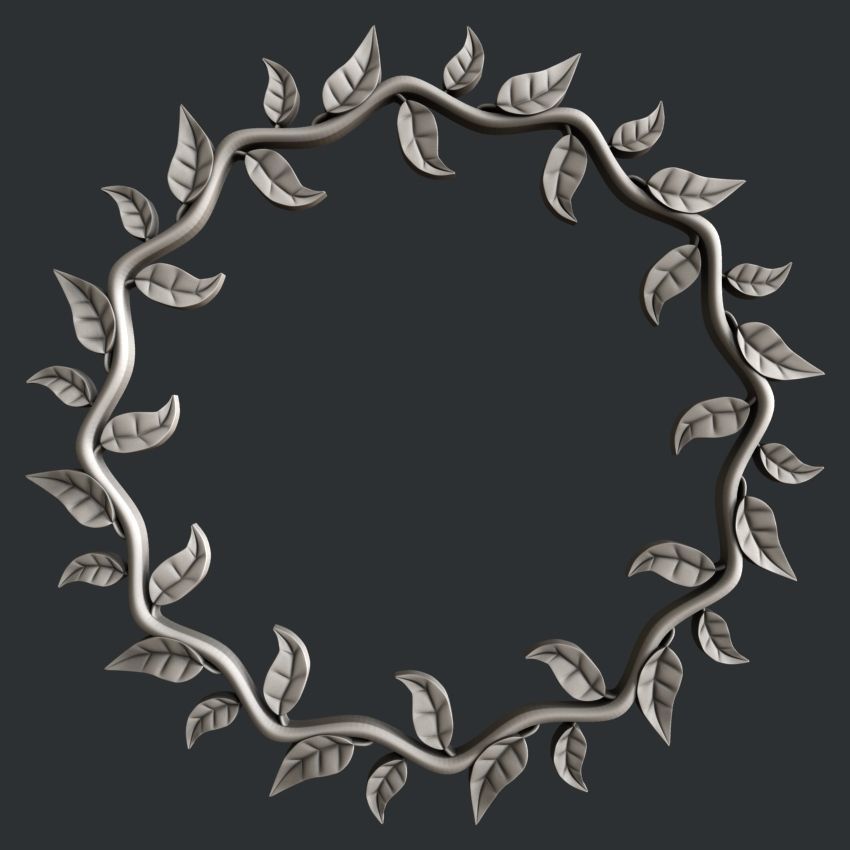 3d STL models for CNC router foliage 3D model_3