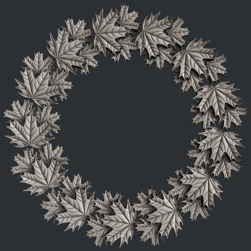 3d STL models for CNC router foliage 3D model_6