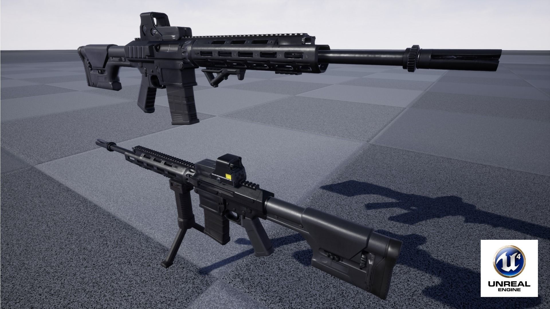 Semi-Automatic Sniper Package Low-poly 3D model_69