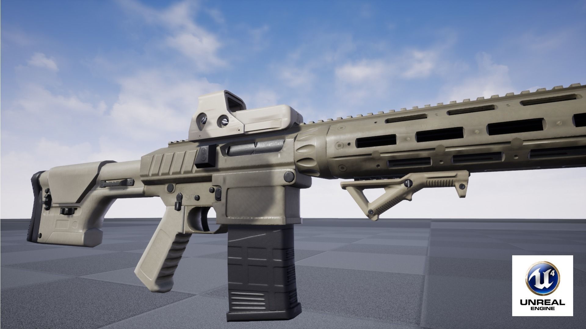 Semi-Automatic Sniper Package Low-poly 3D model_61