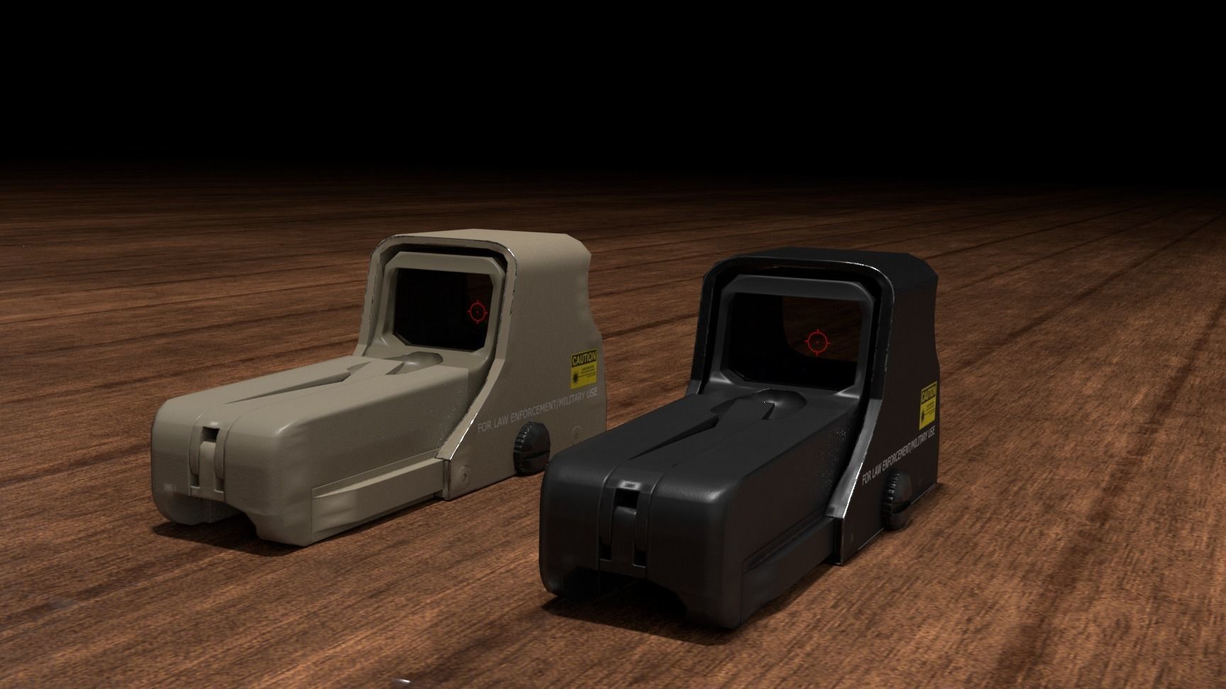Semi-Automatic Sniper Package Low-poly 3D model_22
