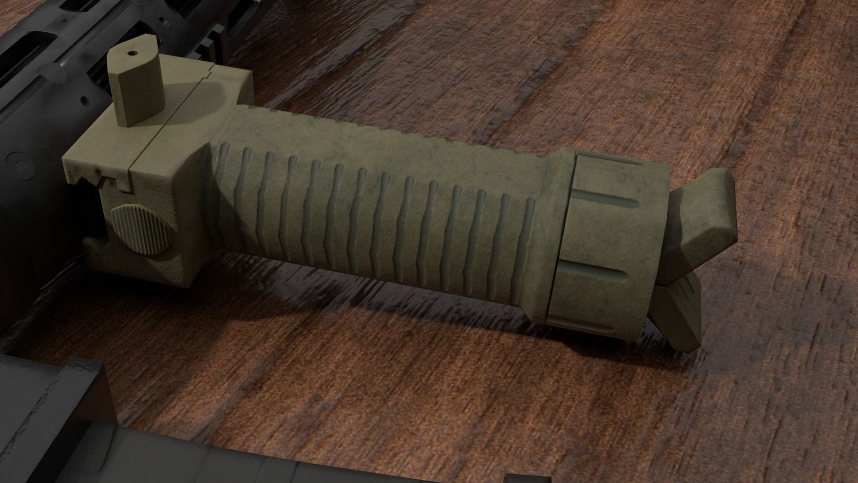 Semi-Automatic Sniper Package Low-poly 3D model_19