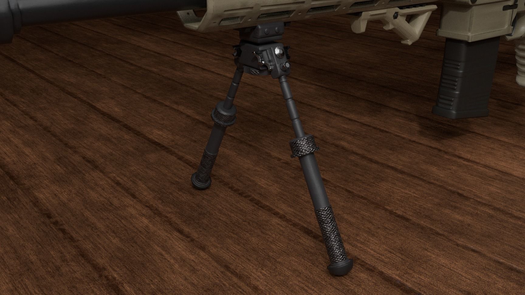 Semi-Automatic Sniper Package Low-poly 3D model_11