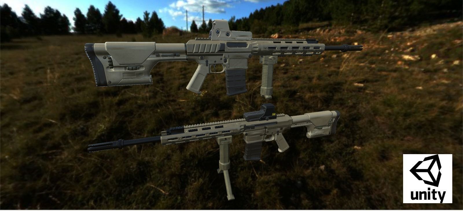 Semi-Automatic Sniper Package Low-poly 3D model_54