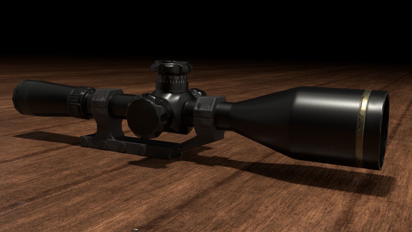 Semi-Automatic Sniper Package Low-poly 3D model_29