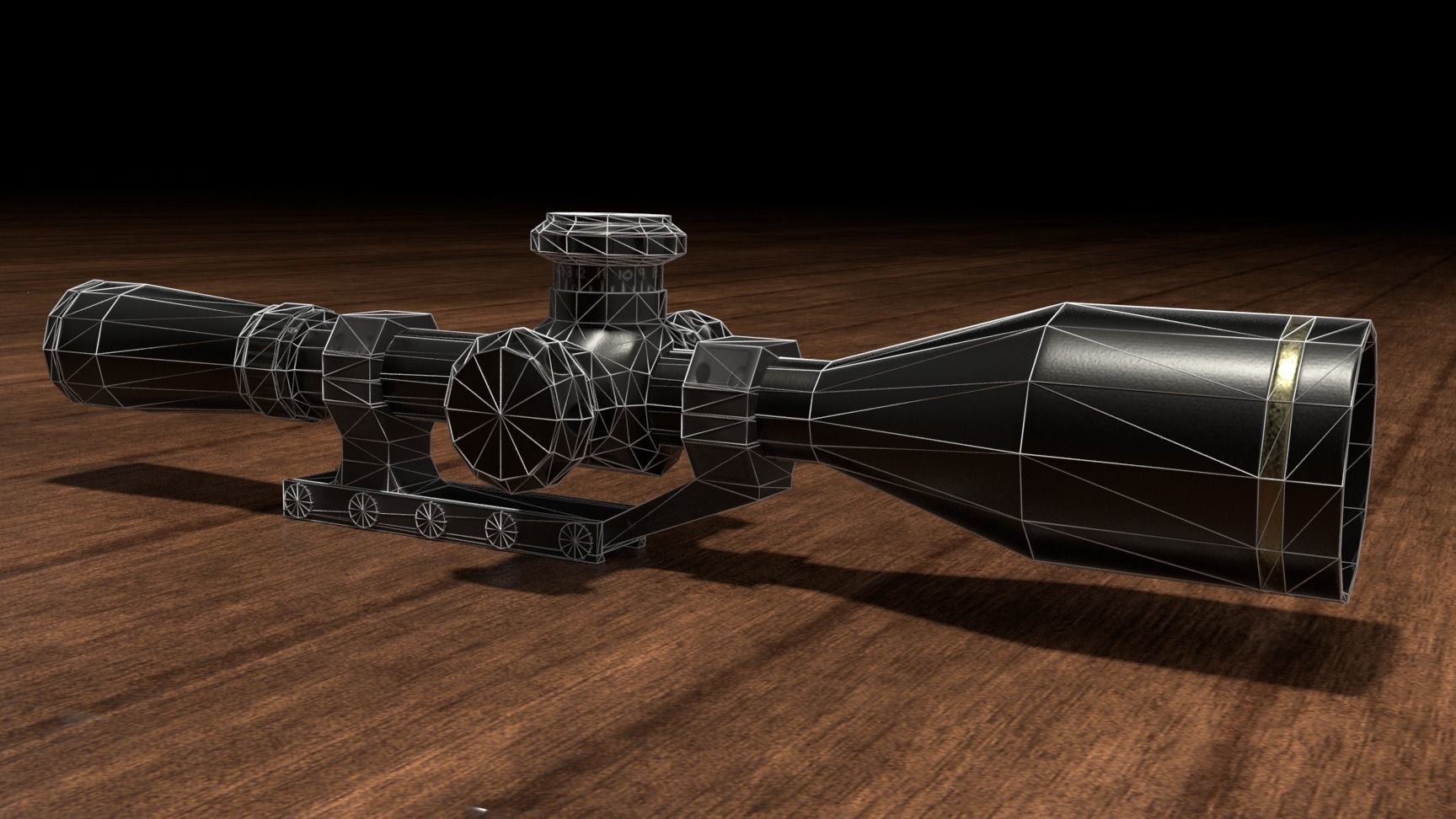Semi-Automatic Sniper Package Low-poly 3D model_36
